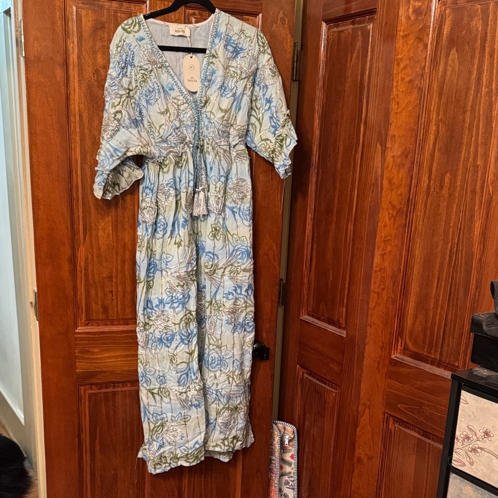 Floral Blue Maxi Dress